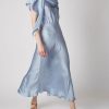 Dresses Thierry Colson | Whitney Dress - Silk Silver Blue