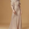 Dresses Thierry Colson | Whitney Long Dress - Bouboulina Stripes Brandy