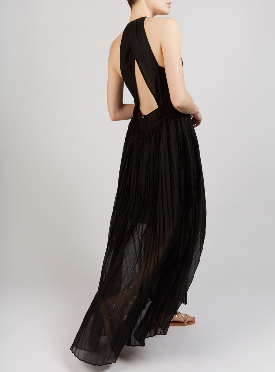 Dresses Thierry Colson | Vanessa Chanderi Dress Black