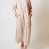 Dresses Thierry Colson | Victoria Long Kaftan - Crinkle Satin - Cappuccino