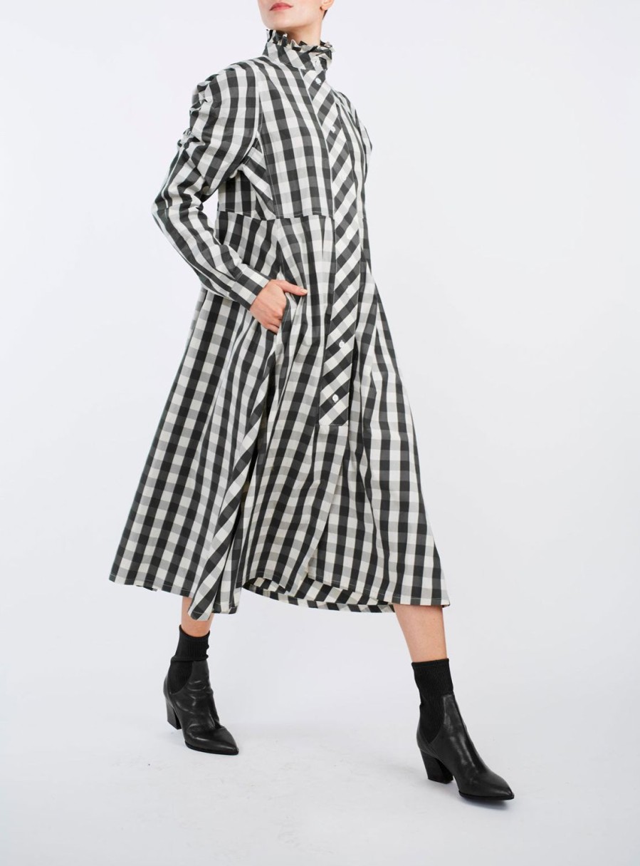 Dresses Thierry Colson | Winter Shirt Dress - Black & White