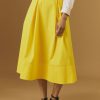 Skirts Thierry Colson | Wynona Skirt - Plain Poplin Yellow