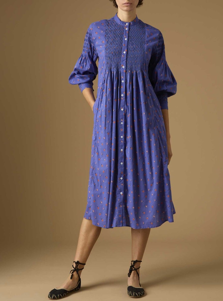 Dresses Thierry Colson | Yvana Dress - Carnation Print Blue