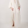 Dresses Thierry Colson | Rachel Long Kaftan - Barocco Scallops Off White