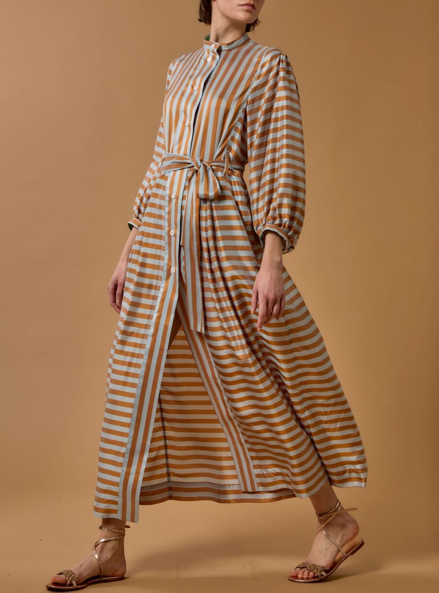 Dresses Thierry Colson | Yvonne Long Dress - Bouboulina Stripes ...