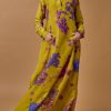 Dresses Thierry Colson | Parvati Kaftan Long - Bougainvilliers Chartreuse / Purple