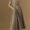 Dresses Thierry Colson | Isolde 2 Long Dress - Caviar Stripes Copper