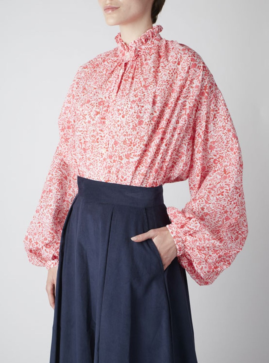 Tops Thierry Colson | Slava Blouse - Floral Jaal Raspberry