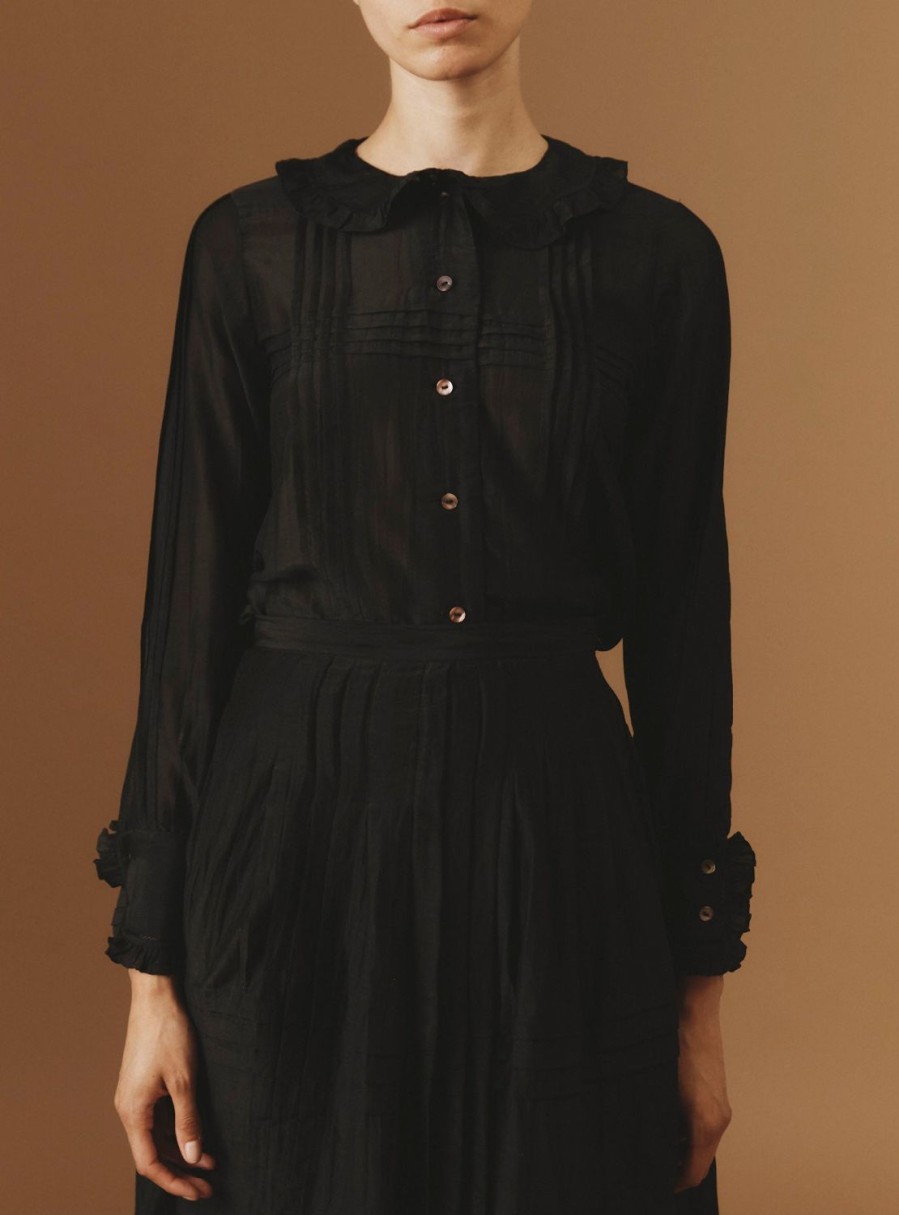 Tops Thierry Colson | Zulaika Blouse - Boutis Black