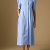 Dresses Thierry Colson | Venetia Dress - Plain Poplin Blue