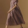 Dresses Thierry Colson | Venetia Voile Dress - Provencal Mignardises Rosewood / Yellow