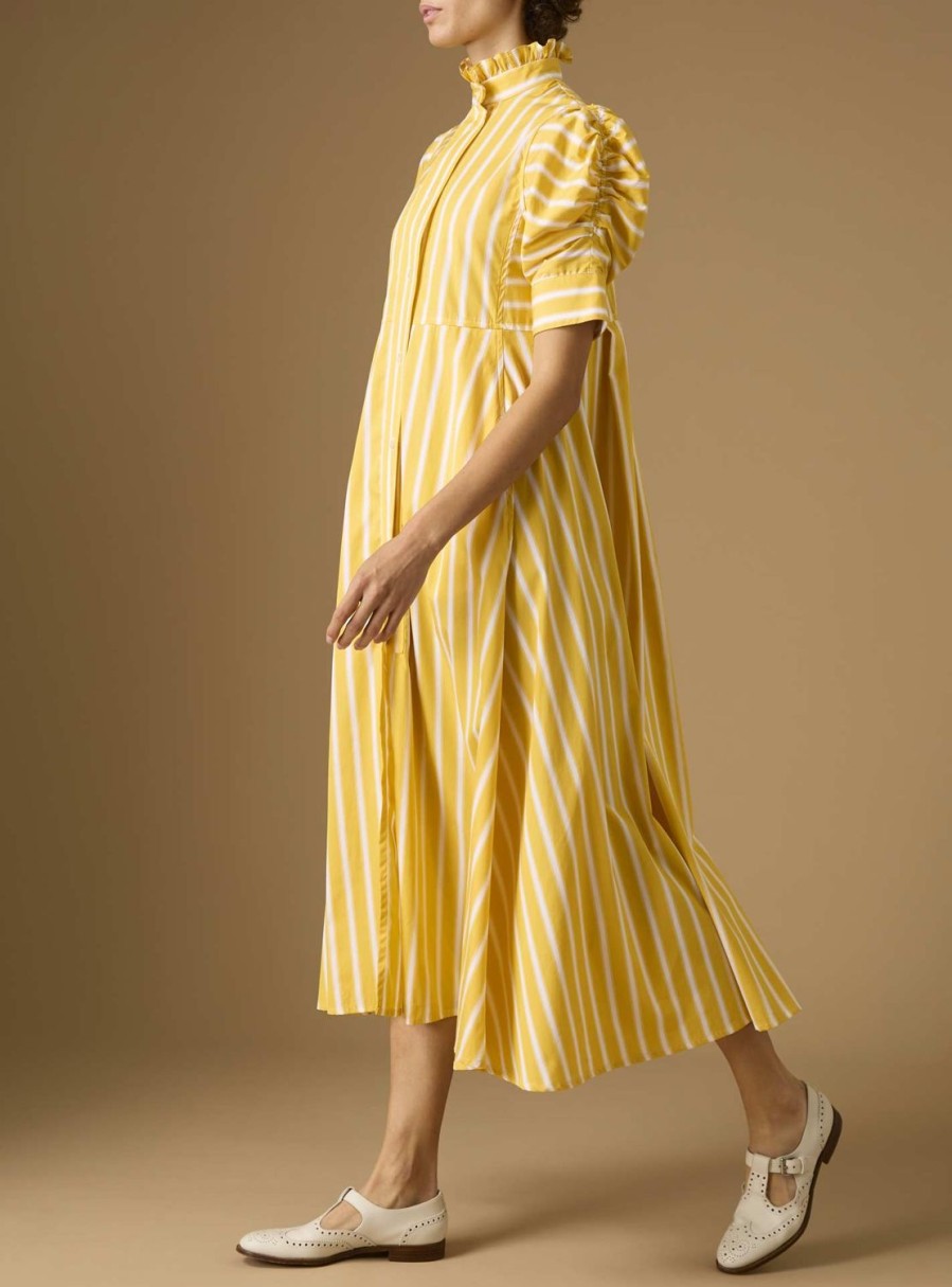 Dresses Thierry Colson | Venetia Dress - Downing Poplin Yellow