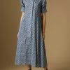 Dresses Thierry Colson | Venetia Voile Dress - Provencal Mignardises - Blue Grey / Black Blue-Grey / Black