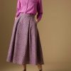 Skirts Thierry Colson | Wynona Linen Skirt - Provencal Mignardises Rosewood / Yellow