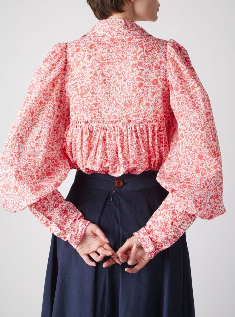 Tops Thierry Colson | Wallis Floral Jaal Blouse Raspberry