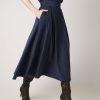 Skirts Thierry Colson | Wynona Skirt - Plain Corduroy Prussian Blue