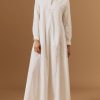 Dresses Thierry Colson | Parvati Kaftan Long - Mughal Blockprint White On White