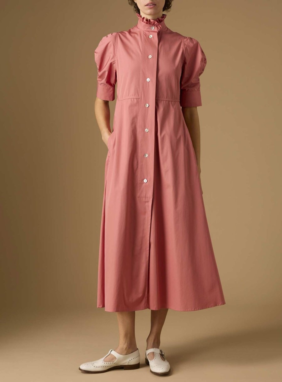 Dresses Thierry Colson | Venetia Dress - Plain Poplin Brick