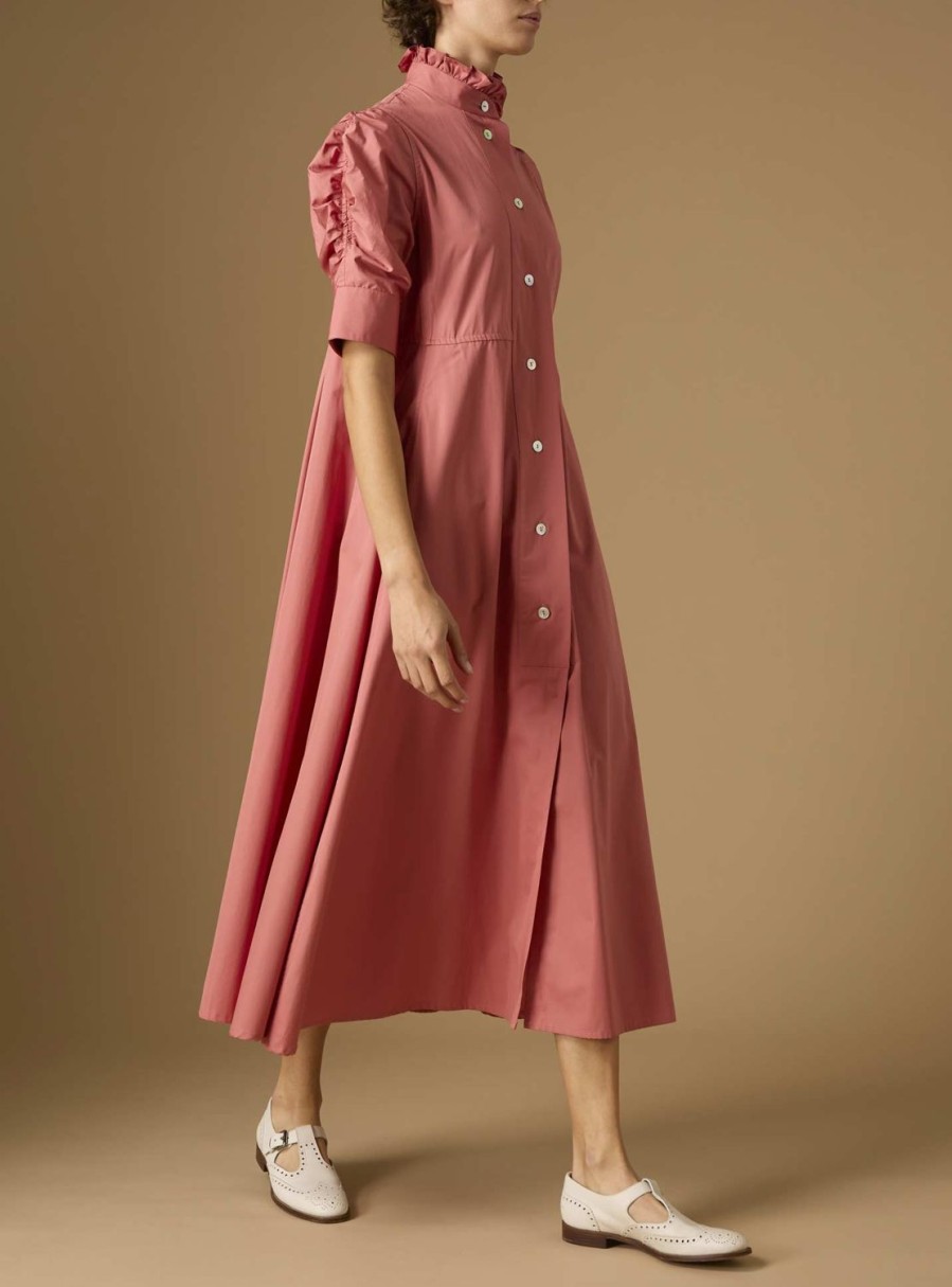 Dresses Thierry Colson | Venetia Dress - Plain Poplin Brick