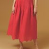 Skirts Thierry Colson | Verde Skirt - Barocco Scallops Raspberry