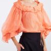 Tops Thierry Colson | Roussia Blouse Coral