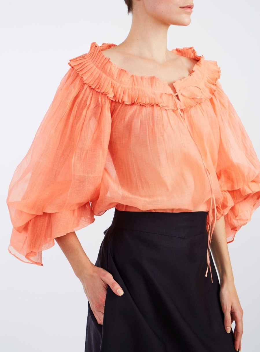 Tops Thierry Colson | Roussia Blouse Coral