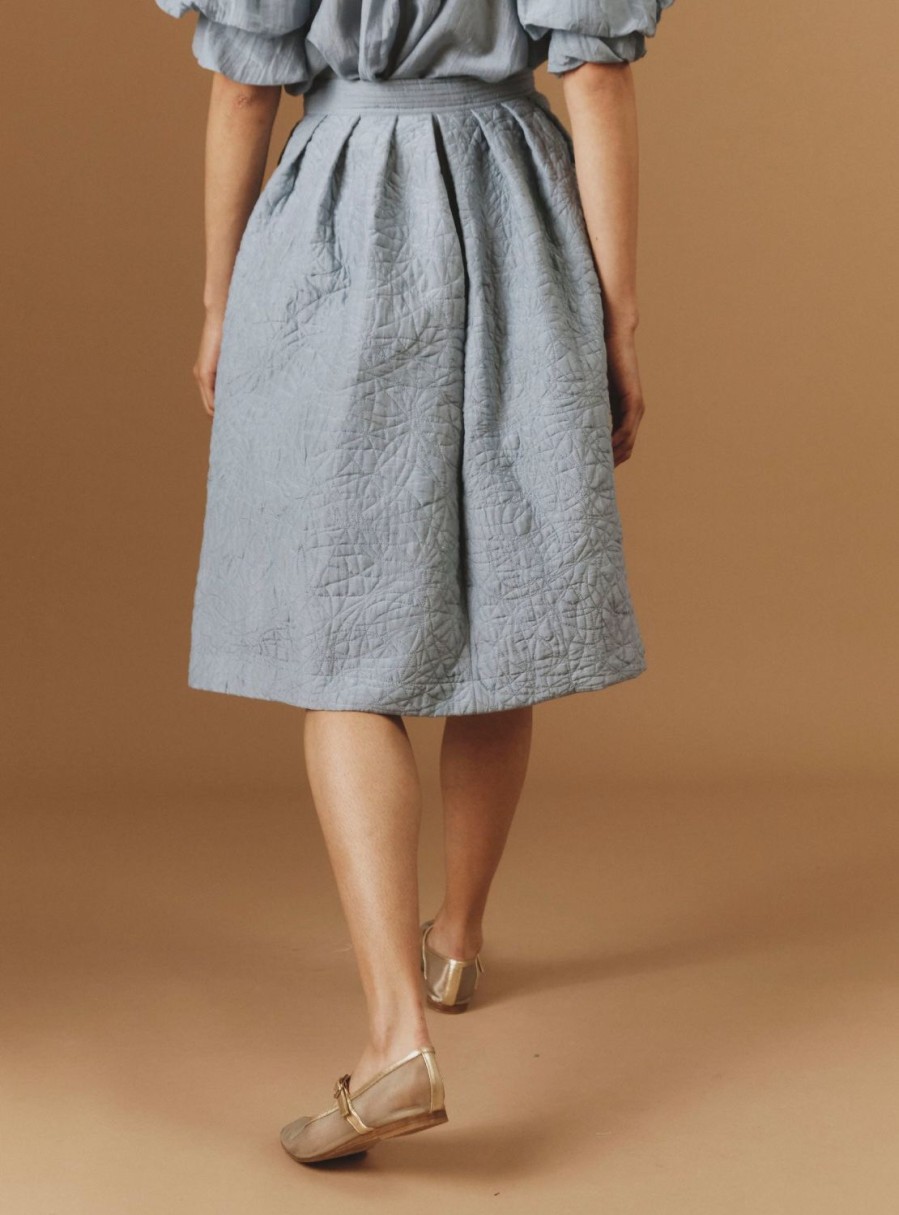 Skirts Thierry Colson | Riviera Skirt - Boutis - Blue/Grey Blue / Grey