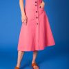 Skirts Thierry Colson | Yardley Skirt - The Gentle Gardener Bubblegum Lining Bluet