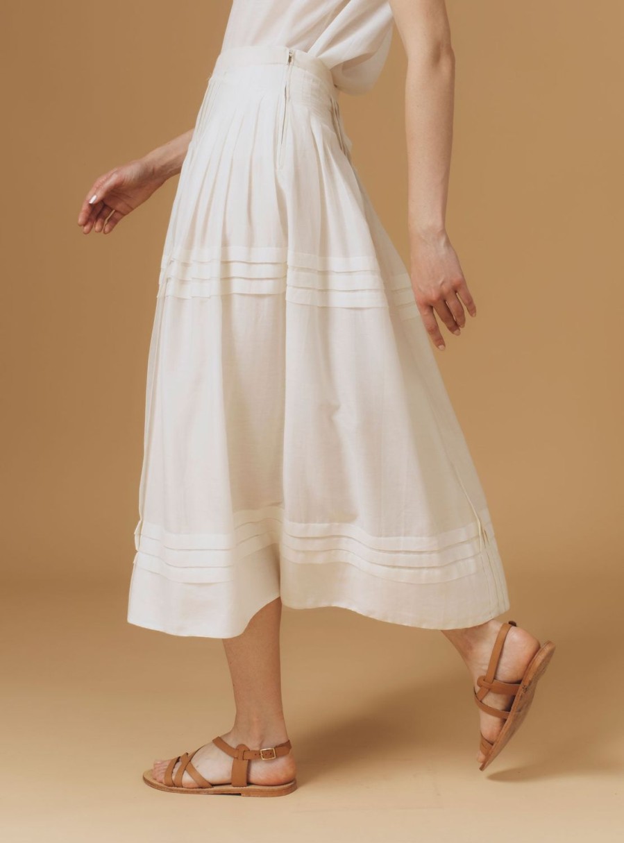 Skirts Thierry Colson | Zazou Skirt - Boutis Off White