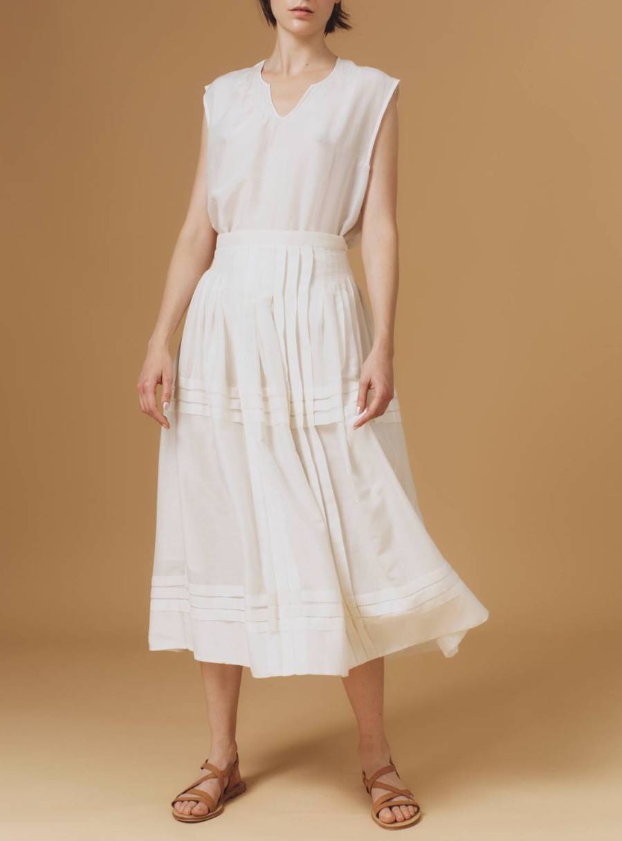 Skirts Thierry Colson | Zazou Skirt - Boutis Off White