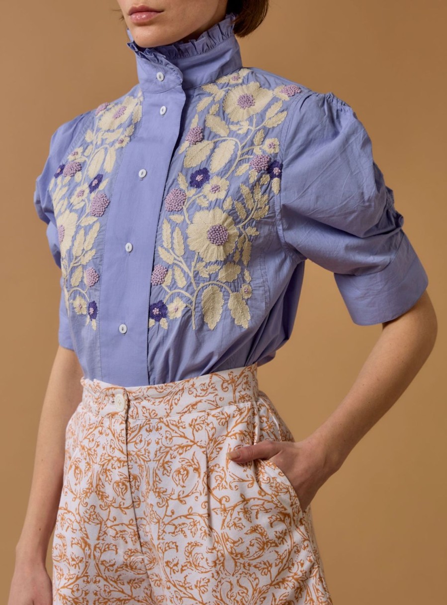 Tops Thierry Colson | Vita Blouse - Balkan Embroideries Baby Lavender