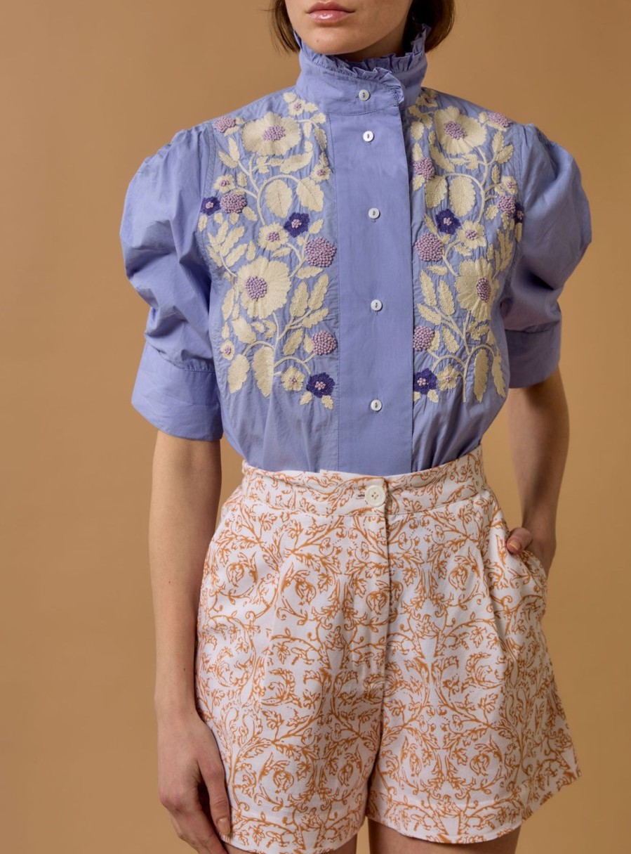 Tops Thierry Colson | Vita Blouse - Balkan Embroideries Baby Lavender