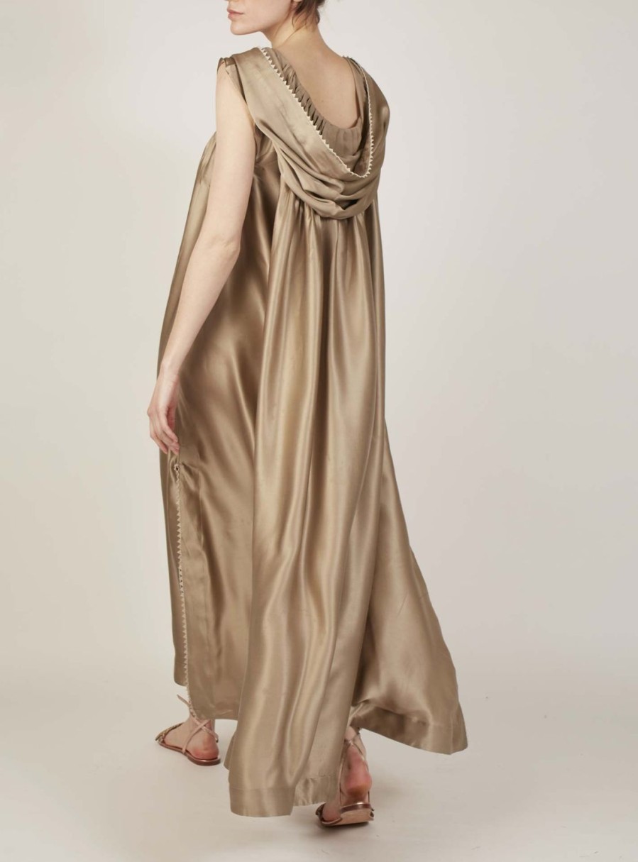 Dresses Thierry Colson | Eden Kaftan - Silk Champagne