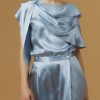 Tops Thierry Colson | Zizi Top - Silk - Silver Blue