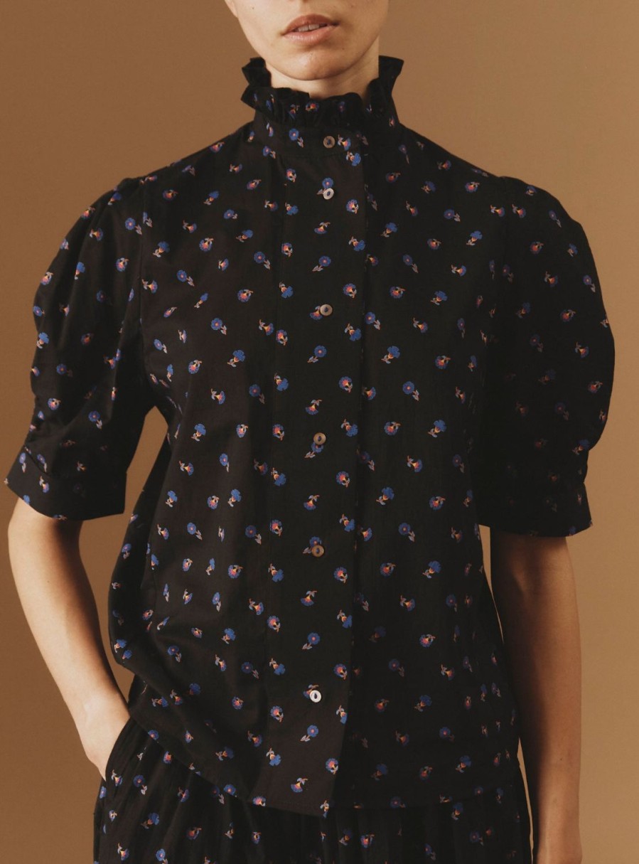 Tops Thierry Colson | Vita Blouse - Carnation Print Black