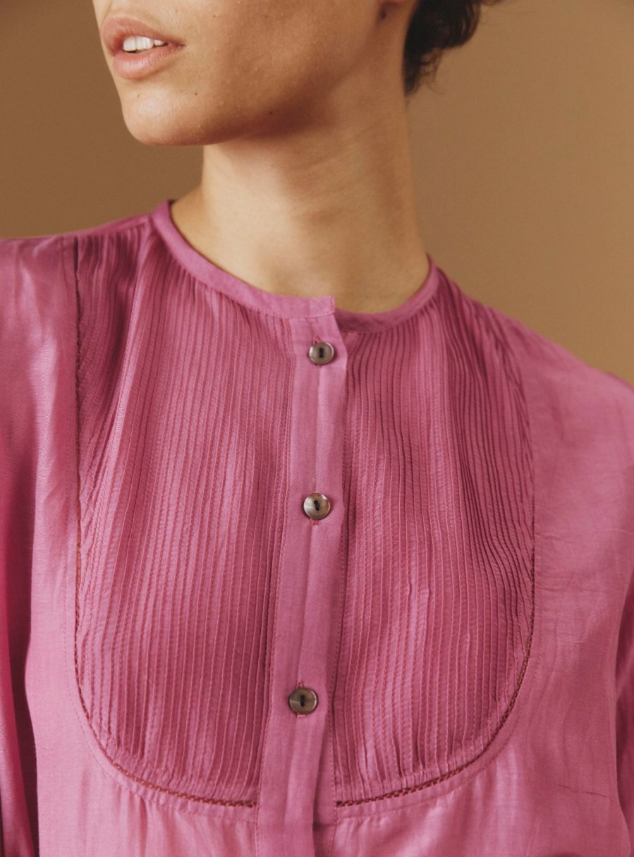 Tops Thierry Colson | Andrea Blouse - Boutis Magenta