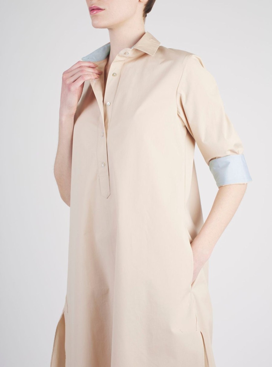 Dresses Thierry Colson | Angelica Dress Beige & Icy Blue