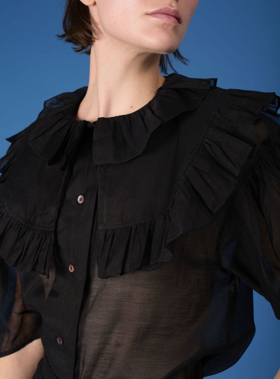 Tops Thierry Colson | Vanina Blouse - Rose Petals Black