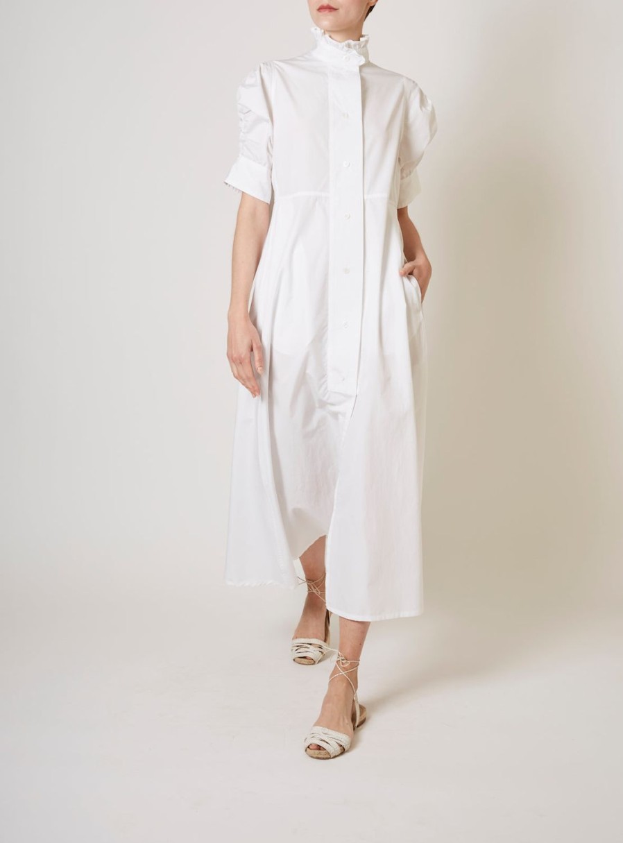 Dresses Thierry Colson | Venetia Dress - Plain Poplin White