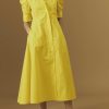 Dresses Thierry Colson | Venetia Dress - Plain Poplin Yellow