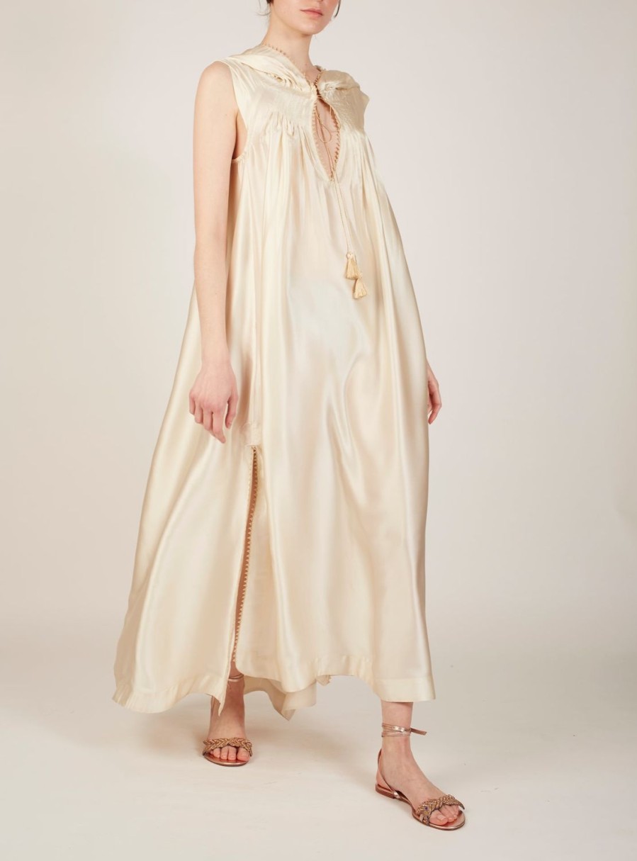 Dresses Thierry Colson | Eden Kaftan - Silk Ivory