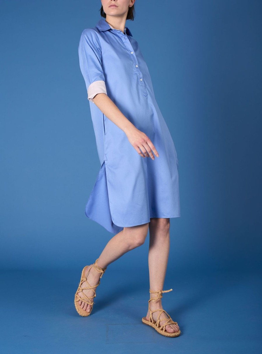 Dresses Thierry Colson | Angelica Dress - Blue "Pervenche" Blue " Pervenche"