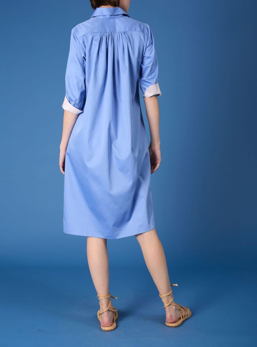 Dresses Thierry Colson | Angelica Dress - Blue "Pervenche" Blue " Pervenche"