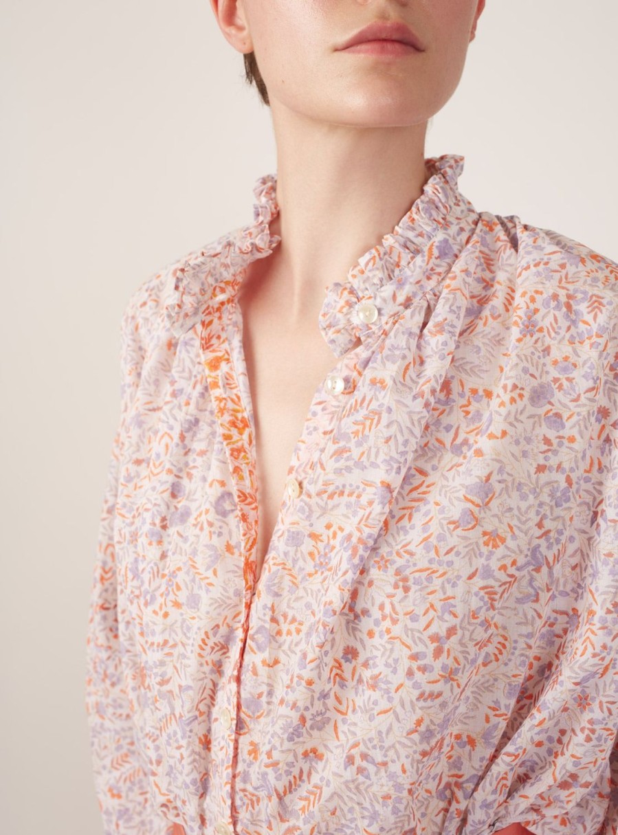 Tops Thierry Colson | Slava Blouse - Floral Jaal Multico Orange / Lilac