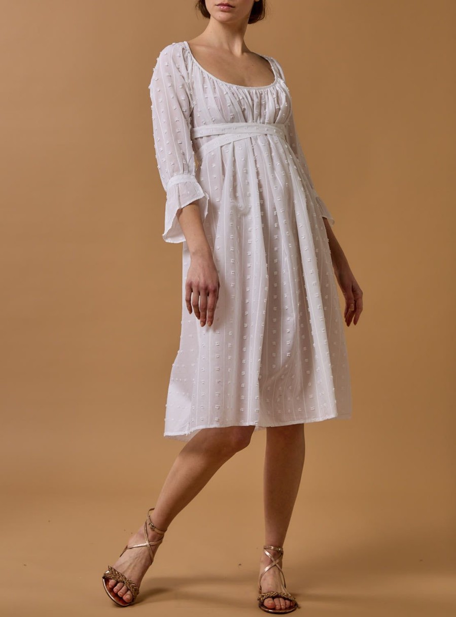 Dresses Thierry Colson | Antoinette Dress - Plumetis White