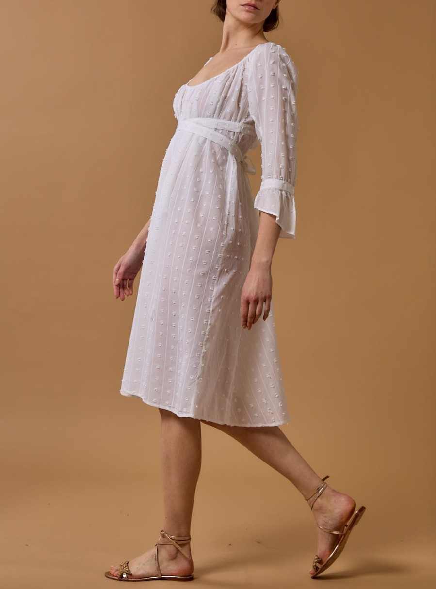 Dresses Thierry Colson | Antoinette Dress - Plumetis White