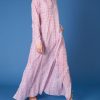 Dresses Thierry Colson | Parvati Kaftan Long - Liselund Print Cyclamen / Mustard