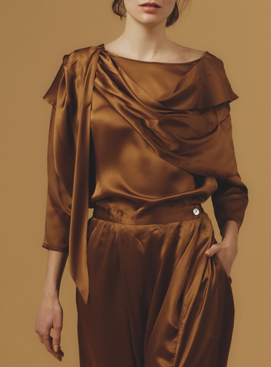 Tops Thierry Colson | Whitney Top - Silk Copper