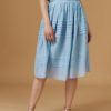 Skirts Thierry Colson | Zafar Skirt - Optical Pleats Heaven Blue