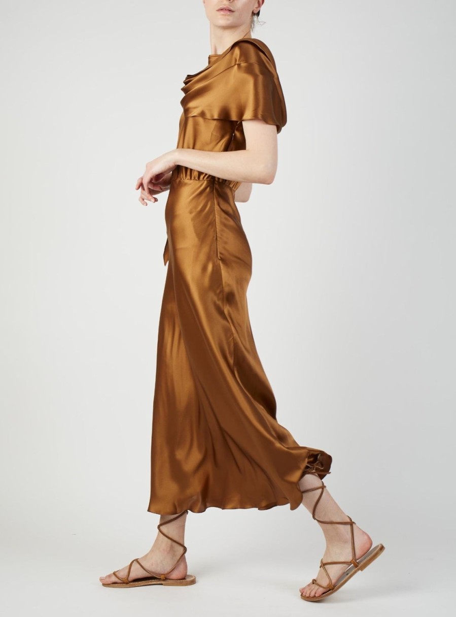 Dresses Thierry Colson | Whitney Dress - Silk Copper